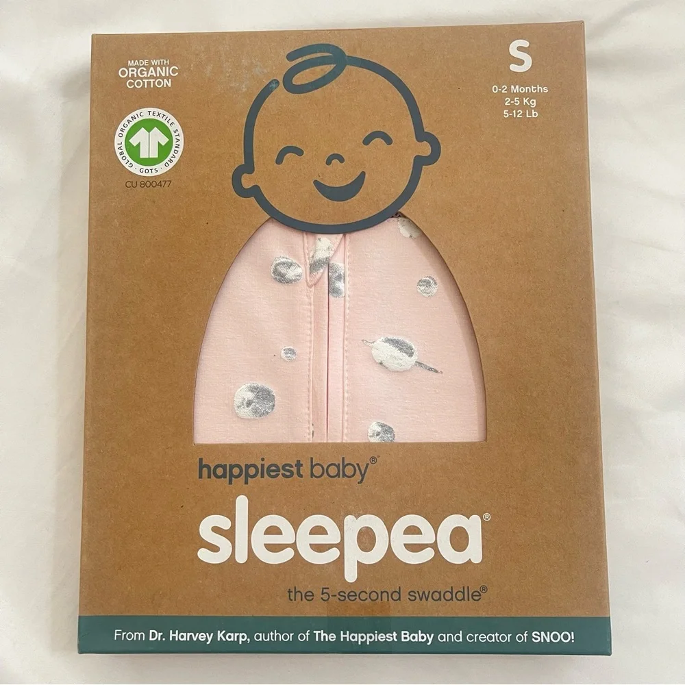 Happiest Baby Sleepea 5 Second Swaddle Organic Cotton New Unopened - Picture 1 of 6